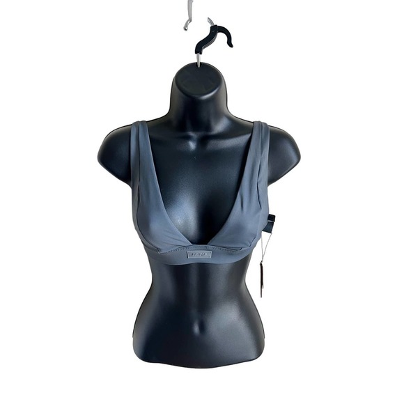 Skims Other - Skims Plunge Bikini Top Swimwear Gunmetal Size XXS